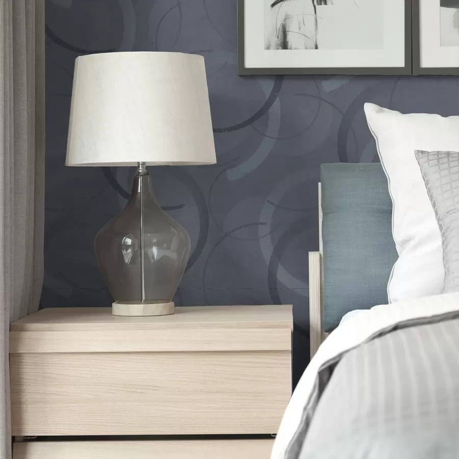 Fototapetai Pusapvaliai ir švelnūs apskritimai vėsioje pilkai mėlynoje paletėje a00980