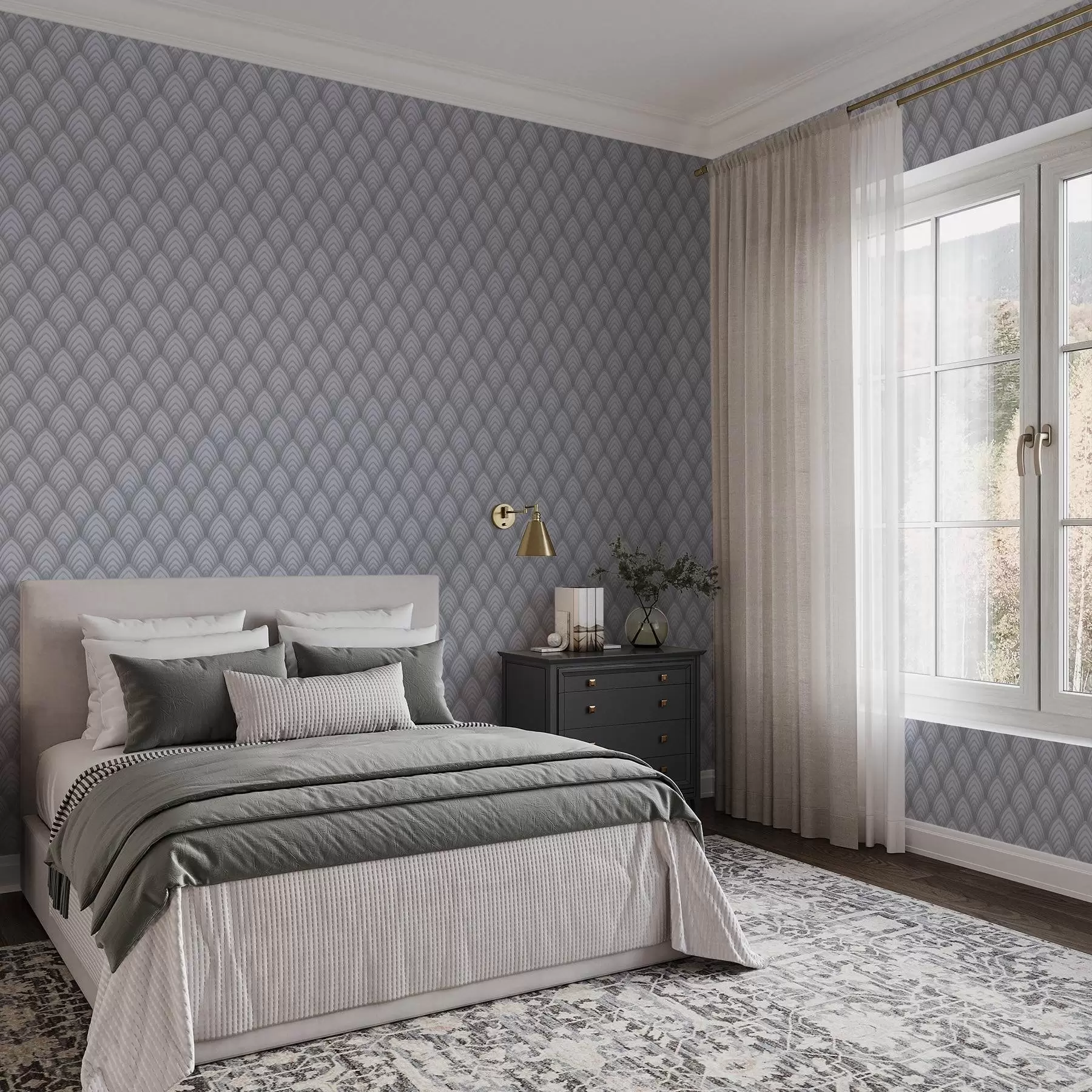 Fototapetai Tūriniai pilkos spalvos skalės tipo arkos su švelniu gradientu a00989