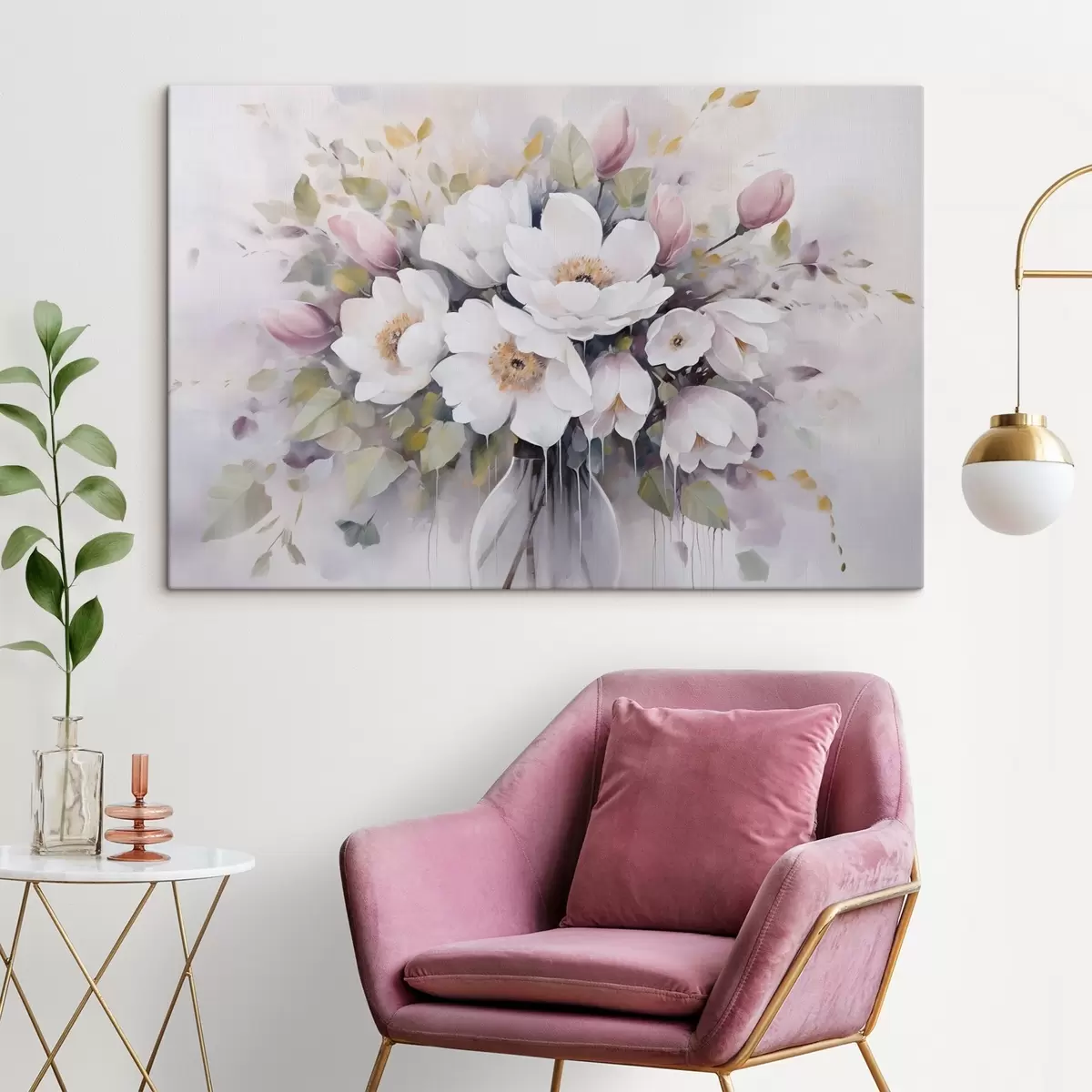 Paveikslėlis Gėlės vazėje imitacijos tapyba s46763