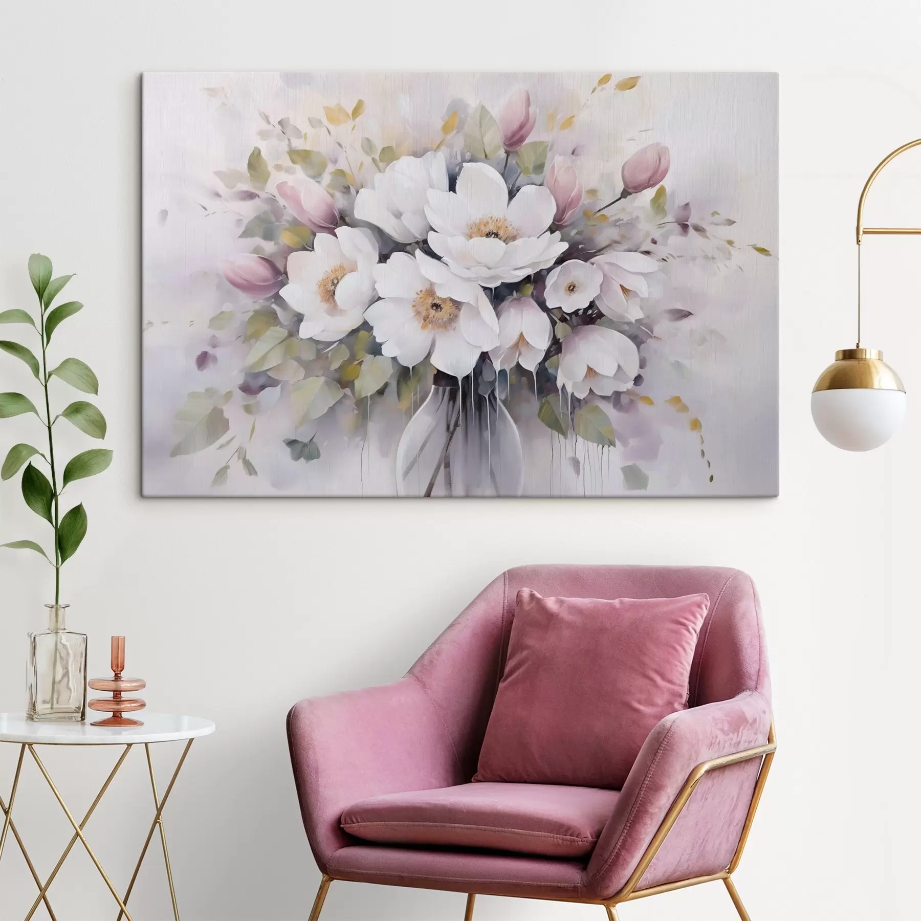 Paveikslėlis Gėlės vazėje imitacijos tapyba s46763