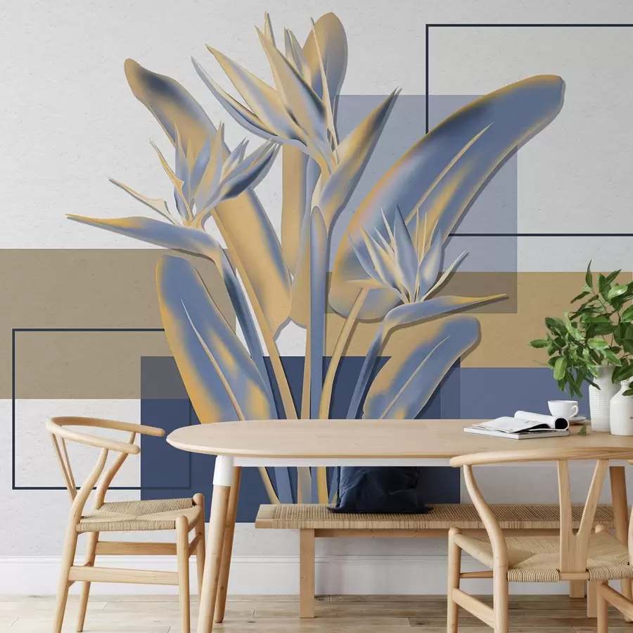 Fototapetai Strelitzia ir geometrija w04949v1