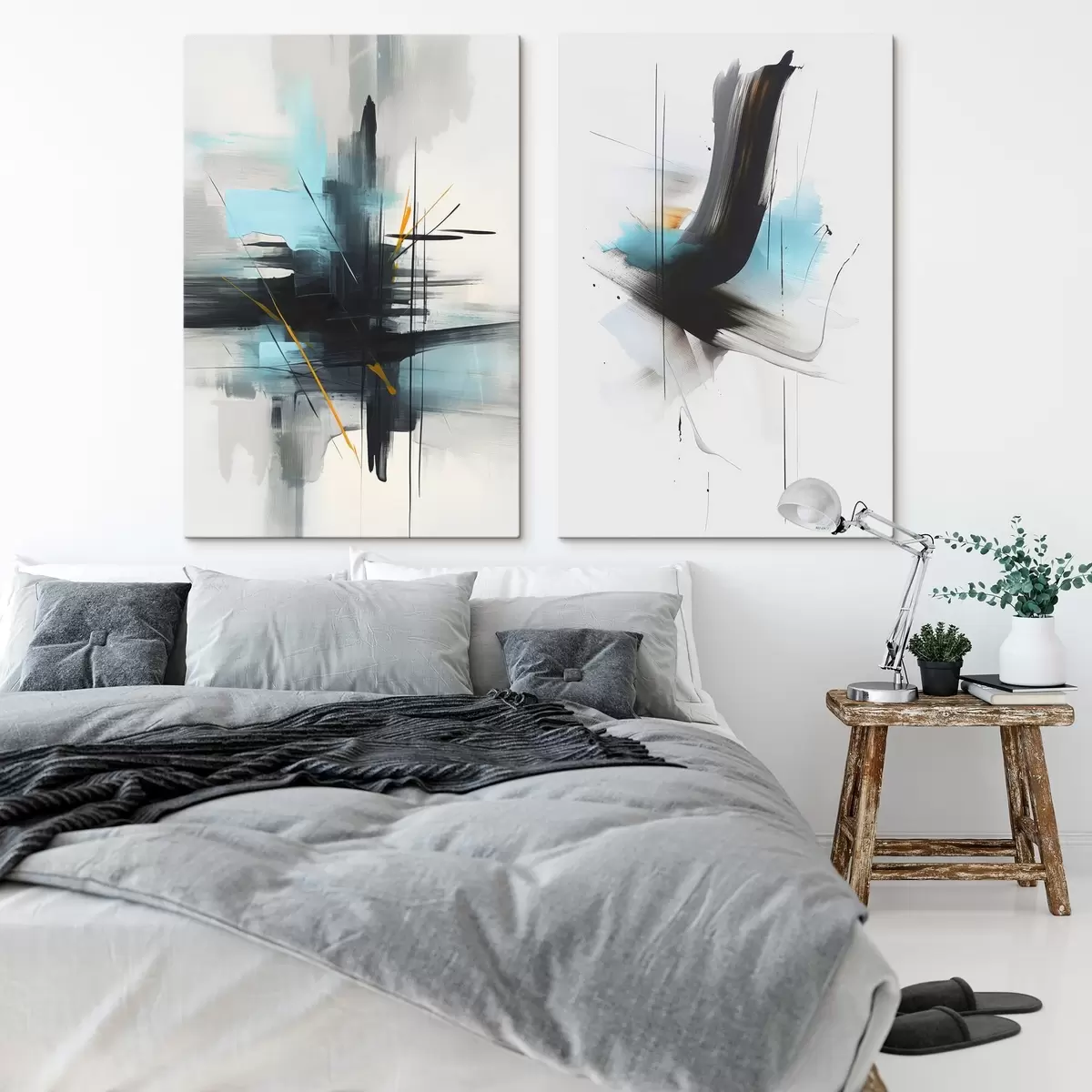 Paveikslėlis Abstrakcija su purslų ir teptuko potėpių imitacija m01037