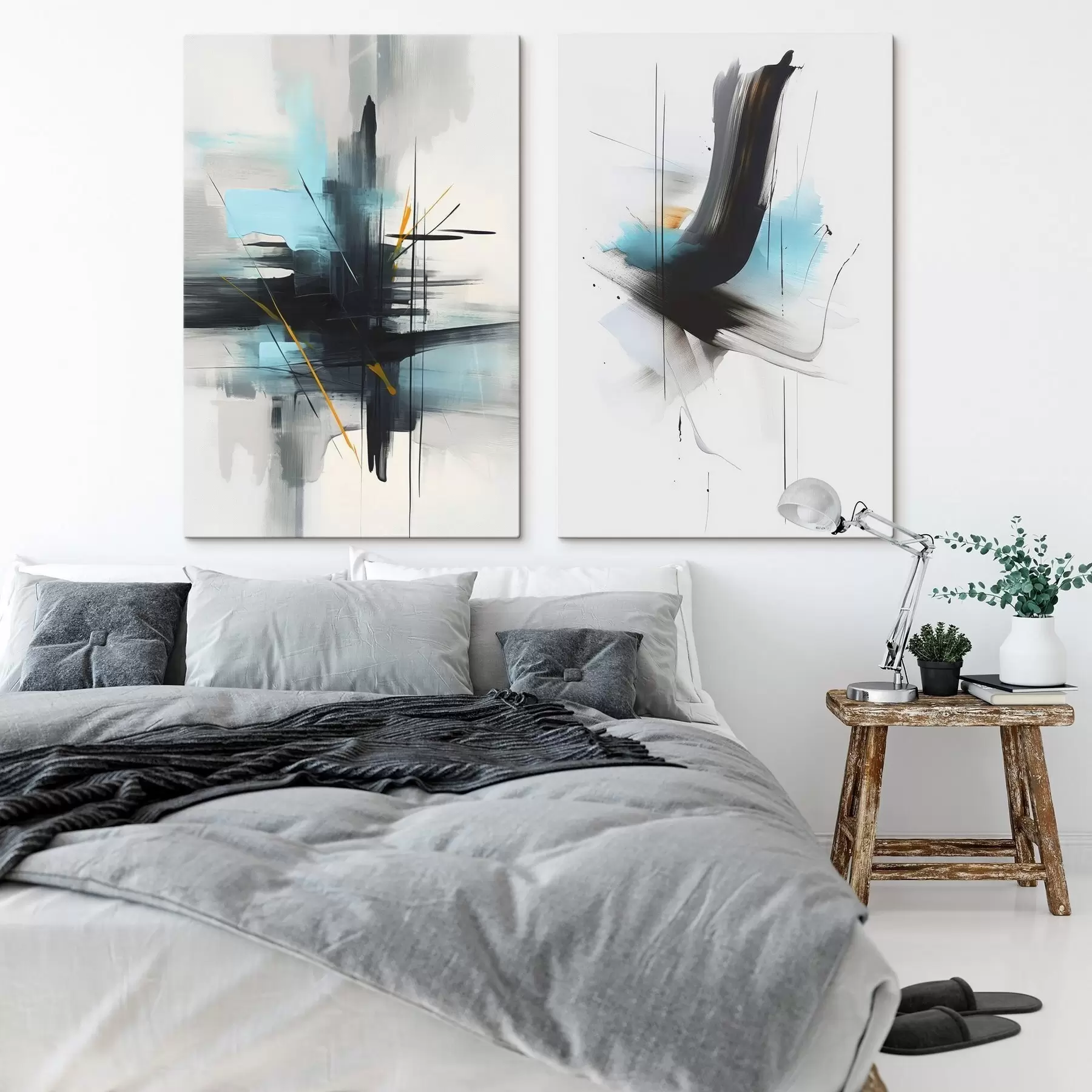 Paveikslėlis Abstrakcija su purslų ir teptuko potėpių imitacija m01037