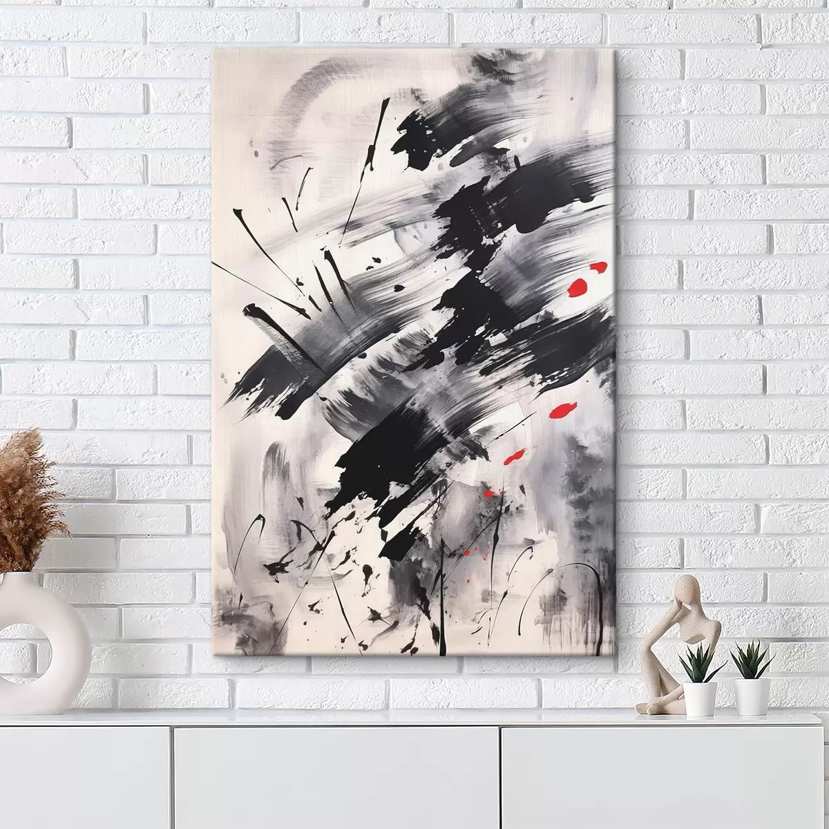 Paveikslėlis Abstrakcija su purslų ir teptuko potėpių imitacija s46783