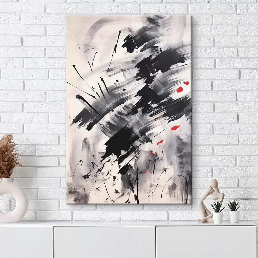 Paveikslėlis Abstrakcija su purslų ir teptuko potėpių imitacija s46783