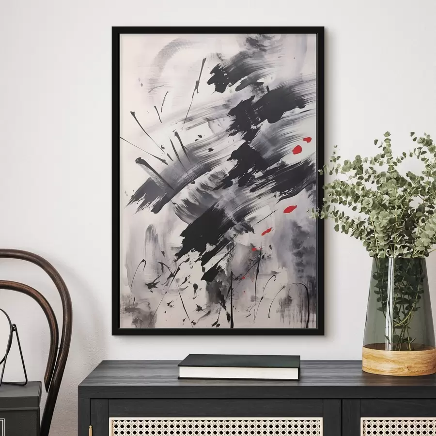 Fototapetai Abstrakcija su purslų ir teptuko potėpių imitacija f46783