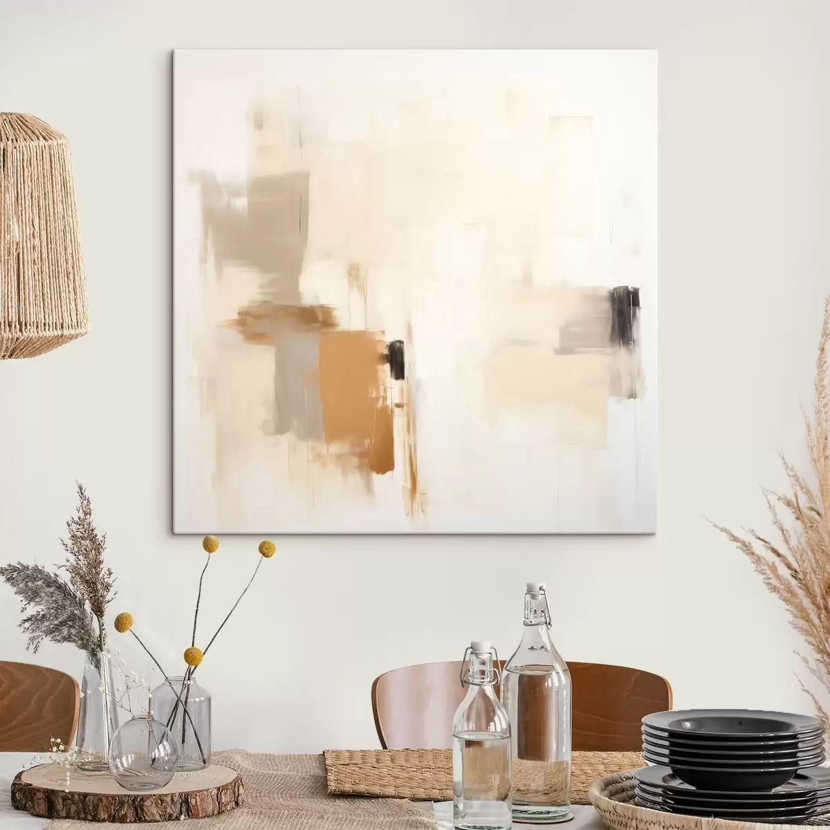 Paveikslėlis Abstrakcija su neryškiais kontūrais ramiomis spalvomis s46655