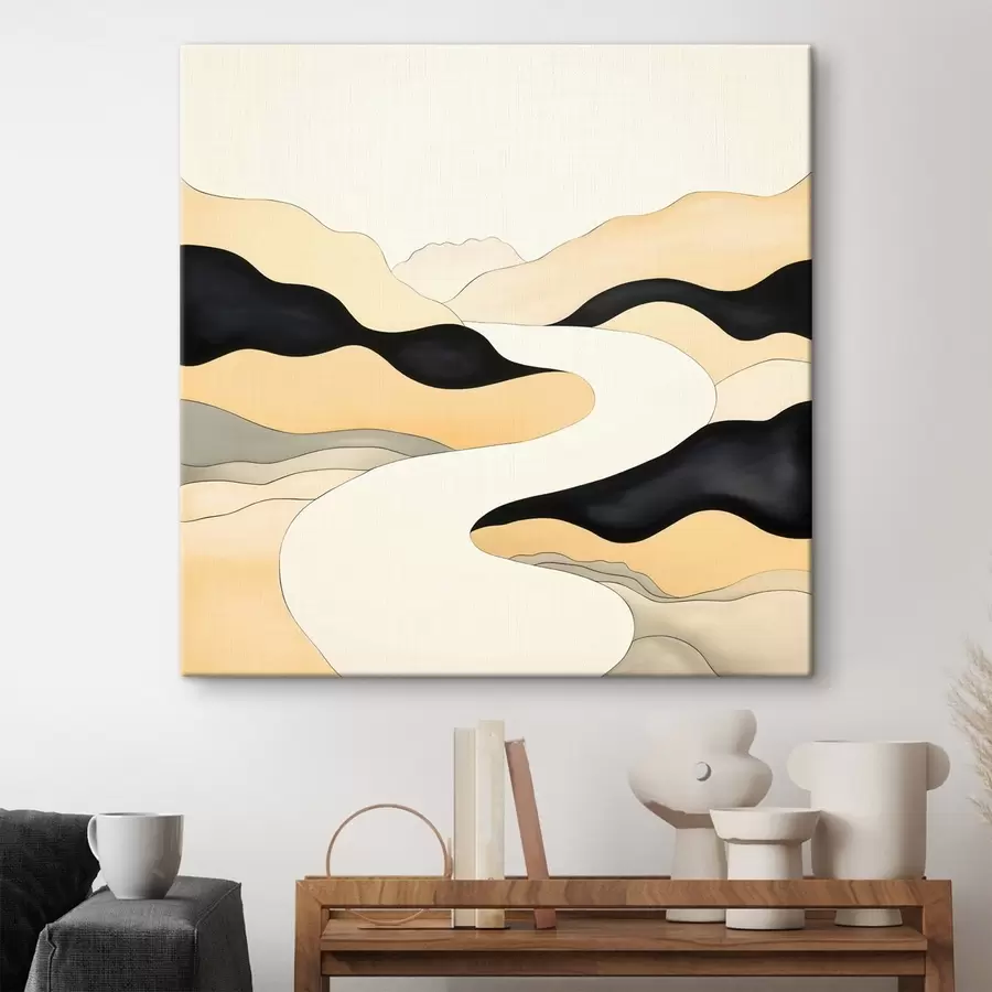 Paveikslėlis Meninė kompozicija su kontrastingais akcentais šiltų tonų s46663