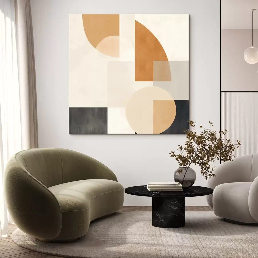 Paveikslėlis Meninė geometrija, deranti apvalias ir tiesines formas s46665