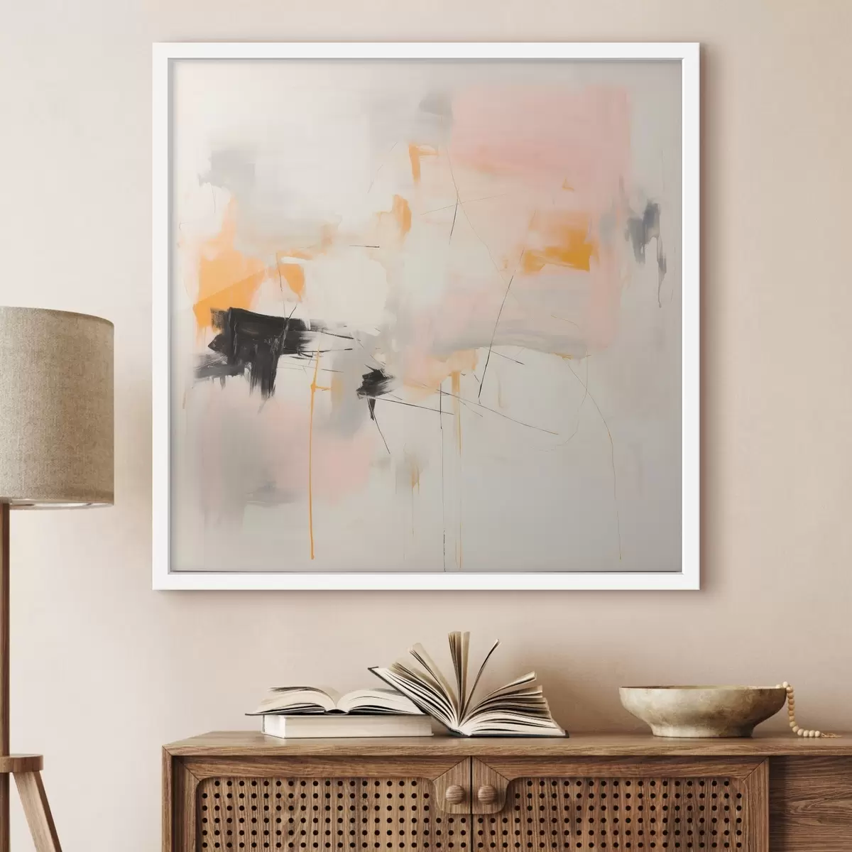 Plakatas Neryškūs kontūrai ir dinamiški potėpiai gestų technika f46639