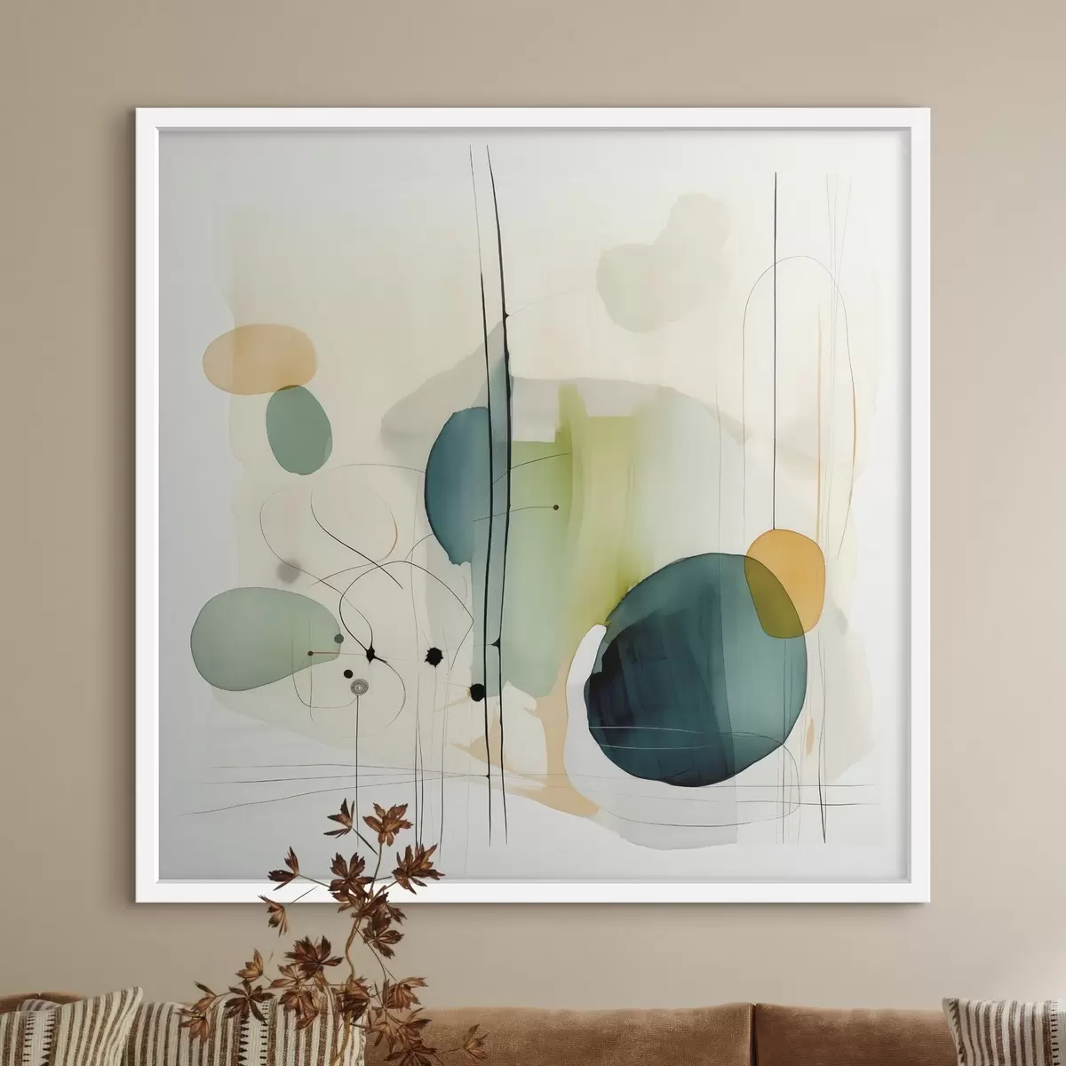 Plakatas Meniška geometrija švelniais tonais f46649