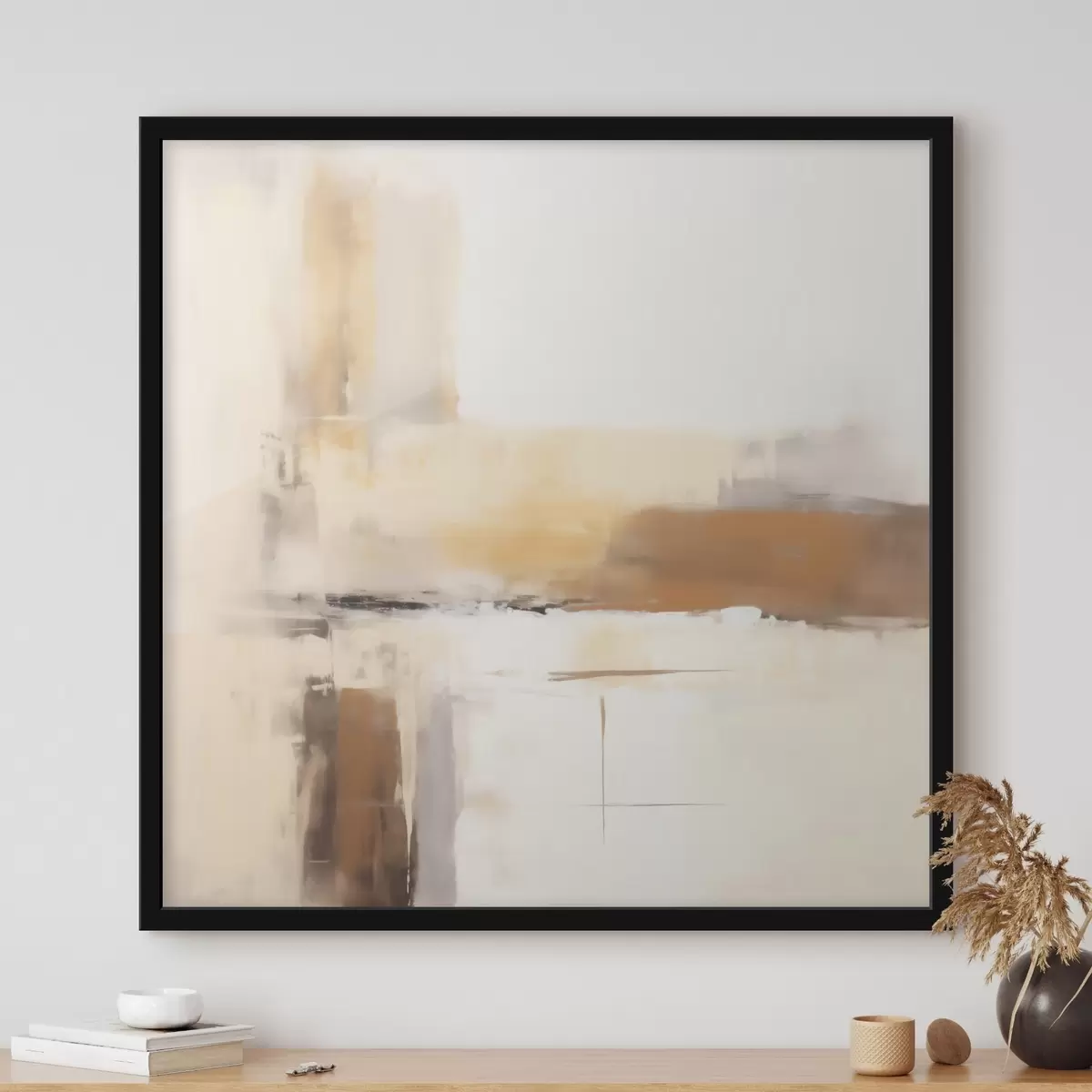 Plakatas Šviesus abstraktus kompozicija šiltų tonų f46654