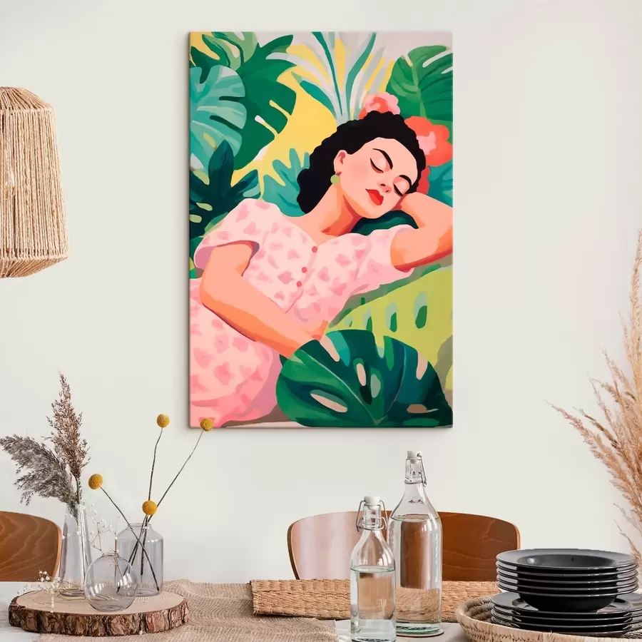 Paveikslėlis Mergina lapų apsuptyje s46807