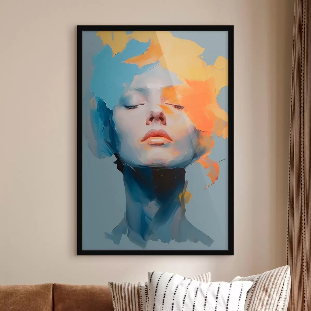 Plakatas Mergina dažais f46810