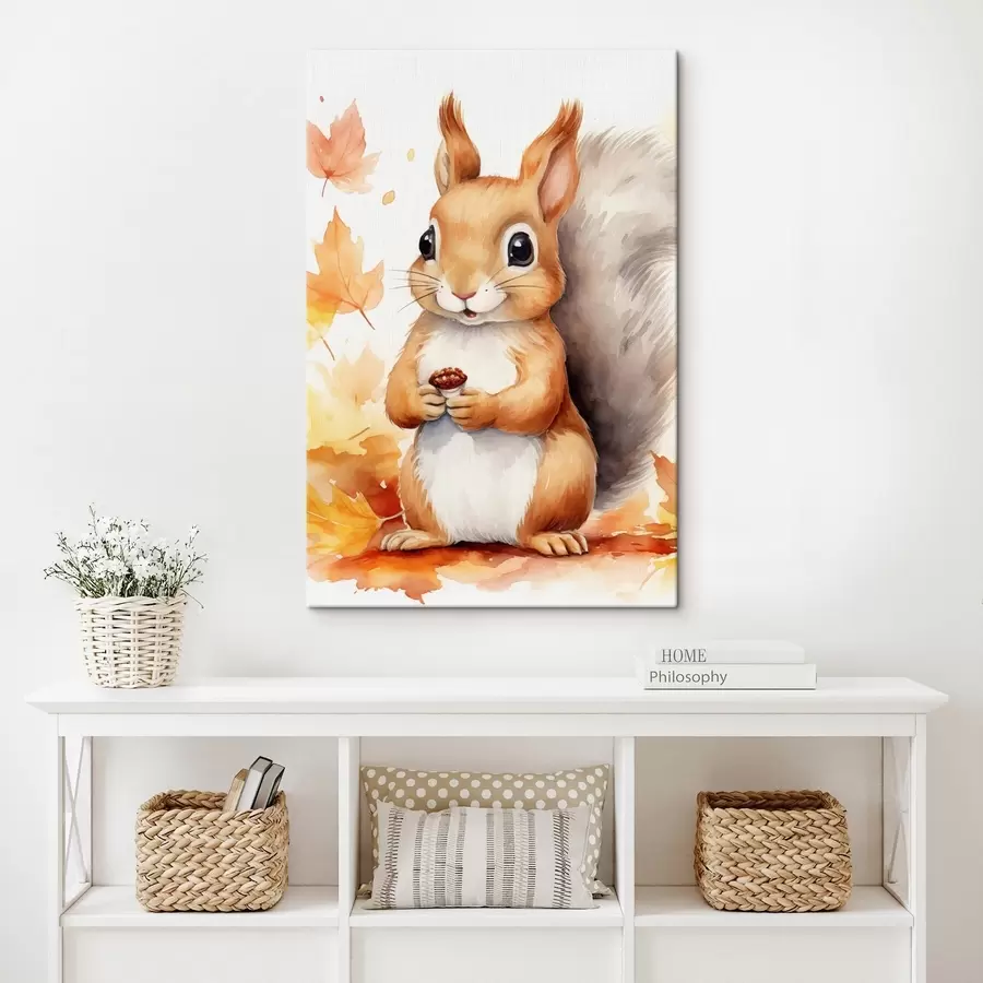 Paveikslėlis Mielas voverė, imitacija akvarelė s46766