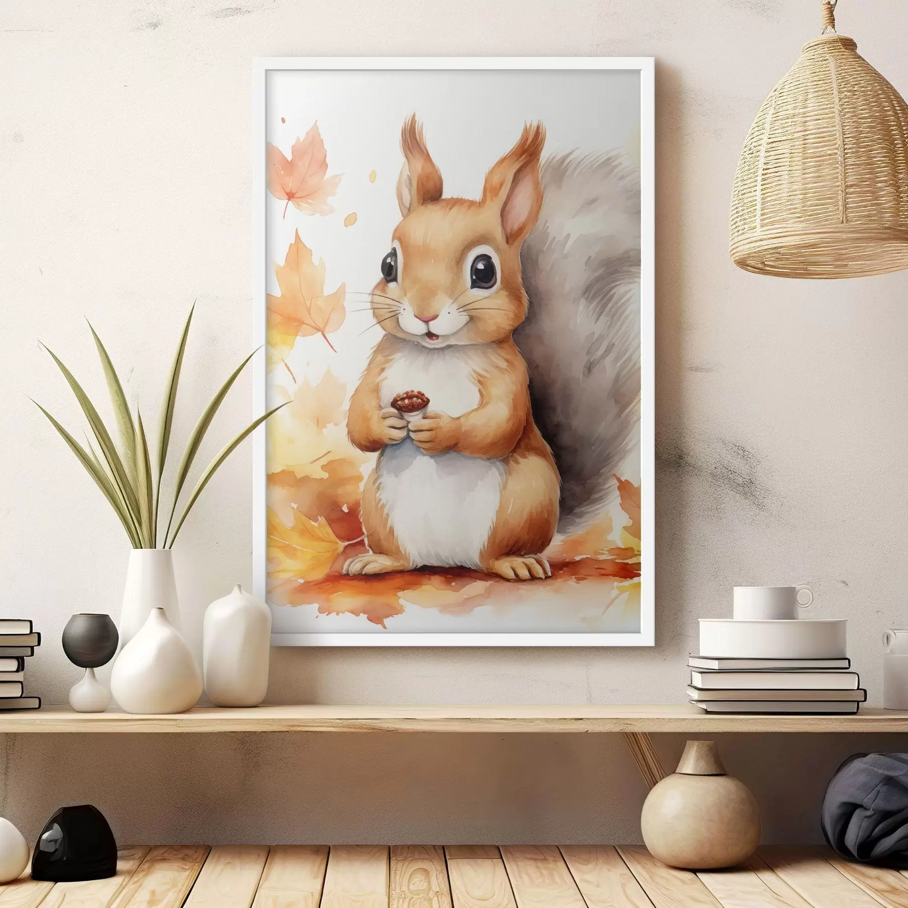 Fototapetai Mielas voverė, imitacija akvarelė f46766