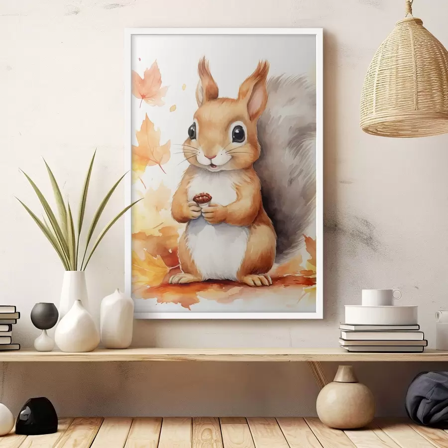 Fototapetai Mielas voverė, imitacija akvarelė f46766