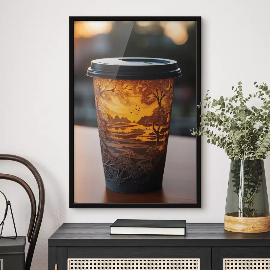 Fototapetai Kavos puodelis su gamtos motyvu f46776