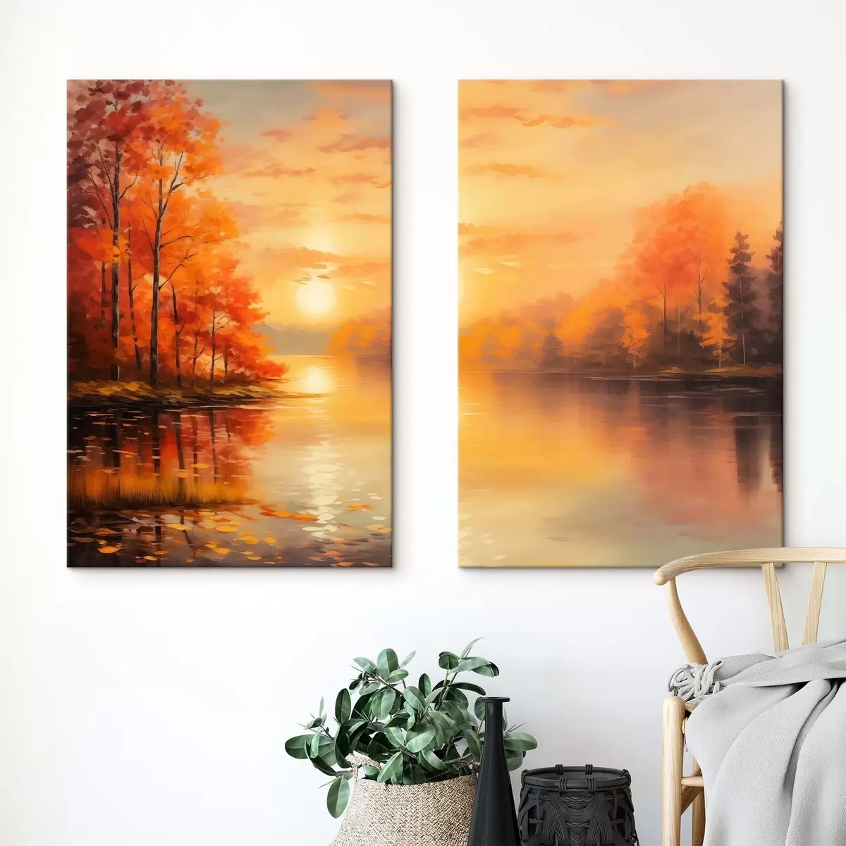 Paveikslėlis Rudens miškas prieš saulėlydį m01051