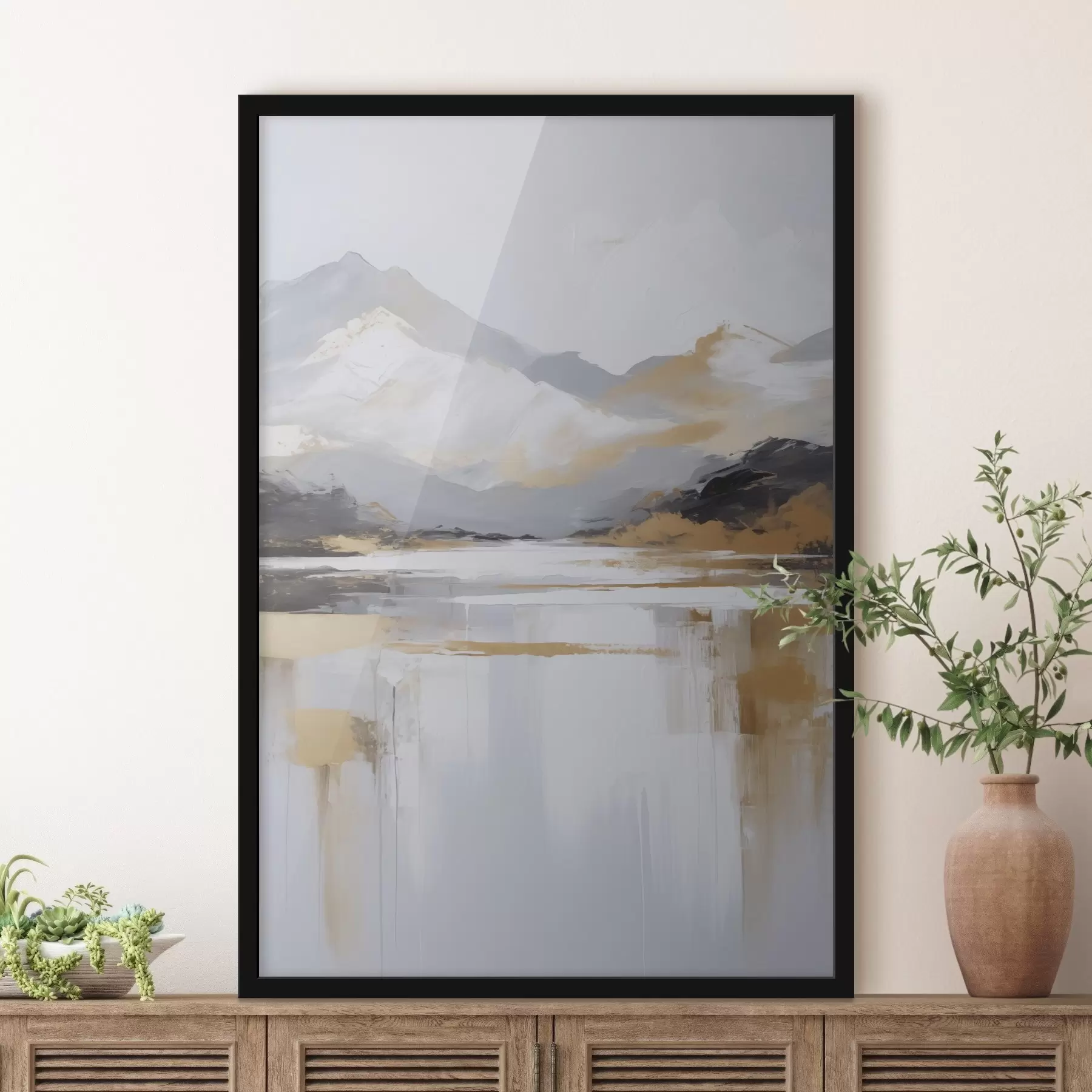 Fototapetai Abstraktus kalnų peizažo imitavimas tapyboje f46841