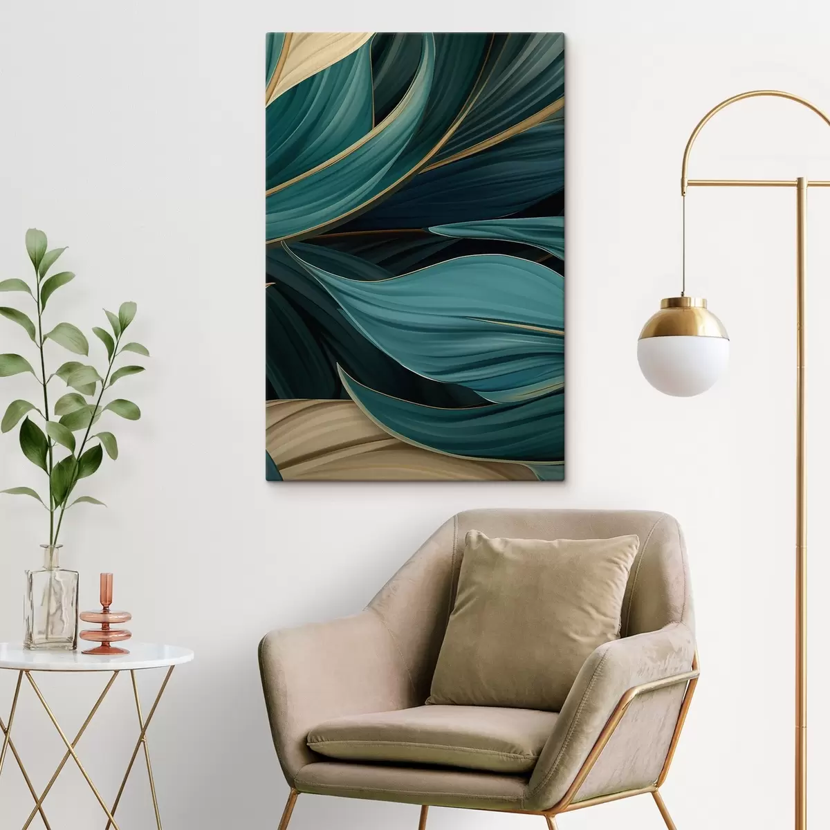 Paveikslėlis Žali abstraktūs lapai s46879