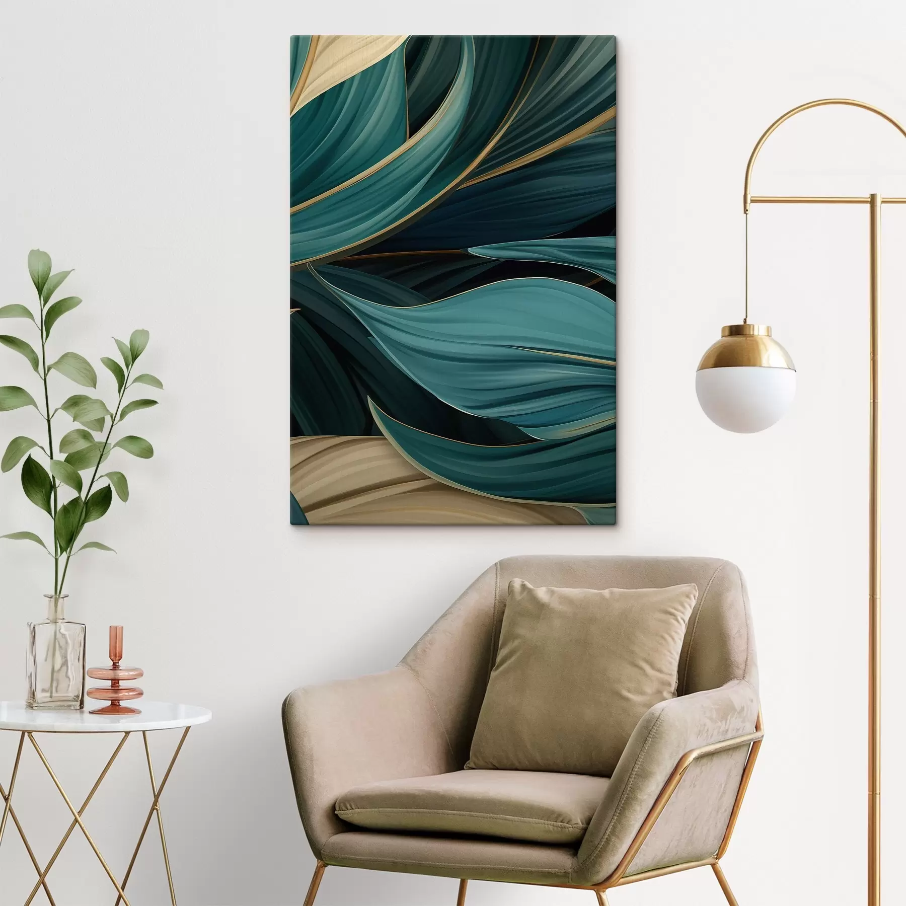 Paveikslėlis Žali abstraktūs lapai s46879