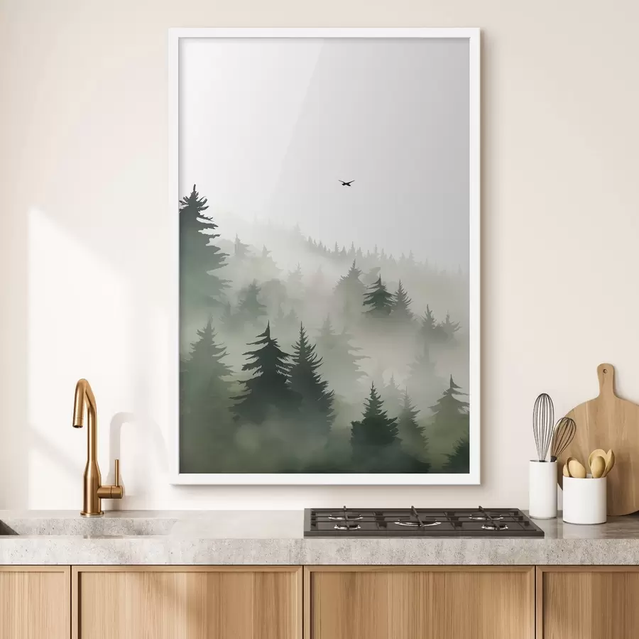 Fototapetai Miškas rūke f46875