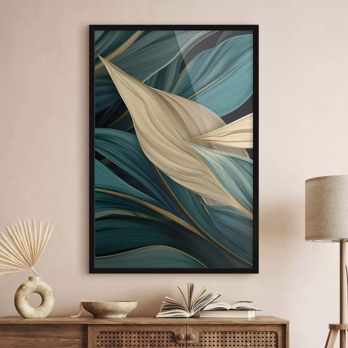 Plakatas Didelės abstrakčios lapai f46880