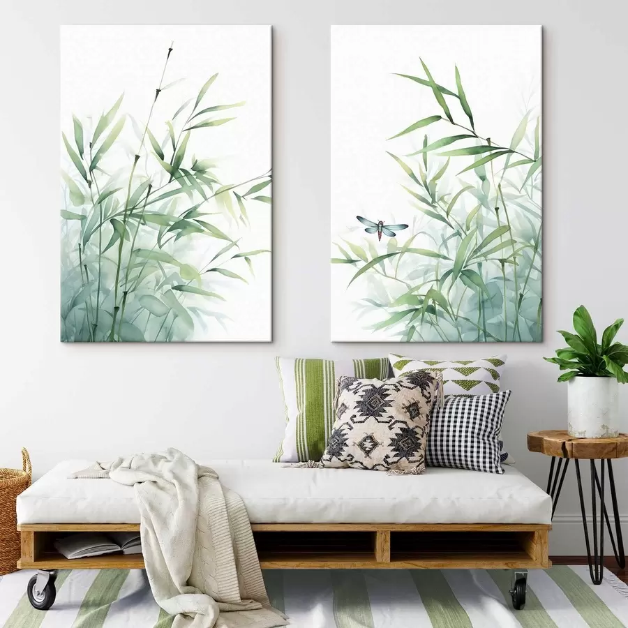 Paveikslėlis Bambuko augalai, akvarelės imitacija m01062