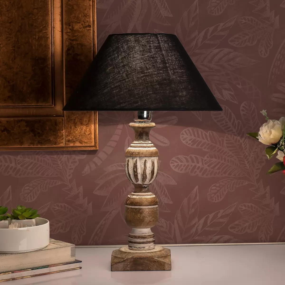 Tapetai Tekstūruoti tropiniai lapai gilios raudonos terakotos spalvos atspalviais a01001v2