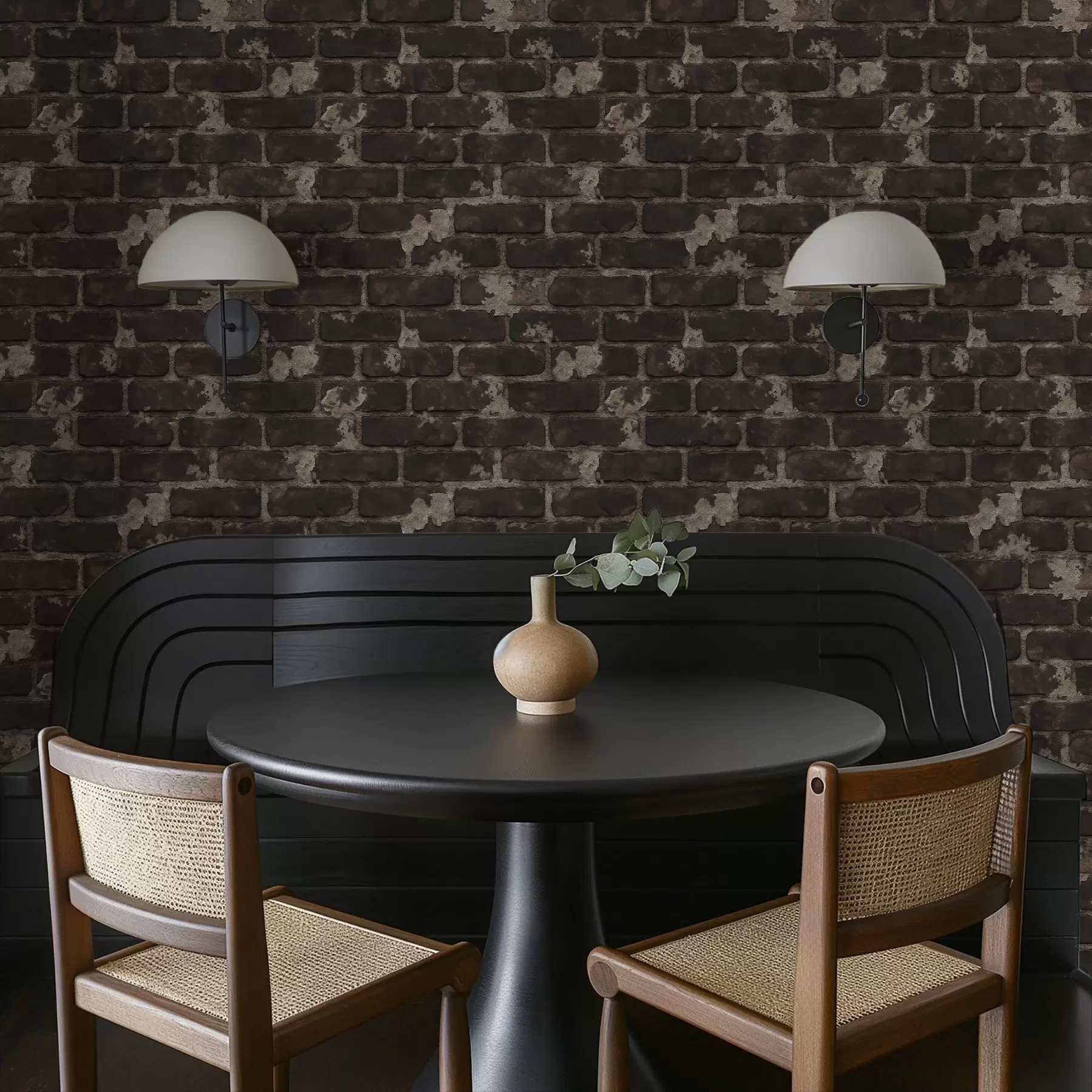 Fototapetai Tamsus senas plytų sienos su nusidėvėjusiais plotais a01030