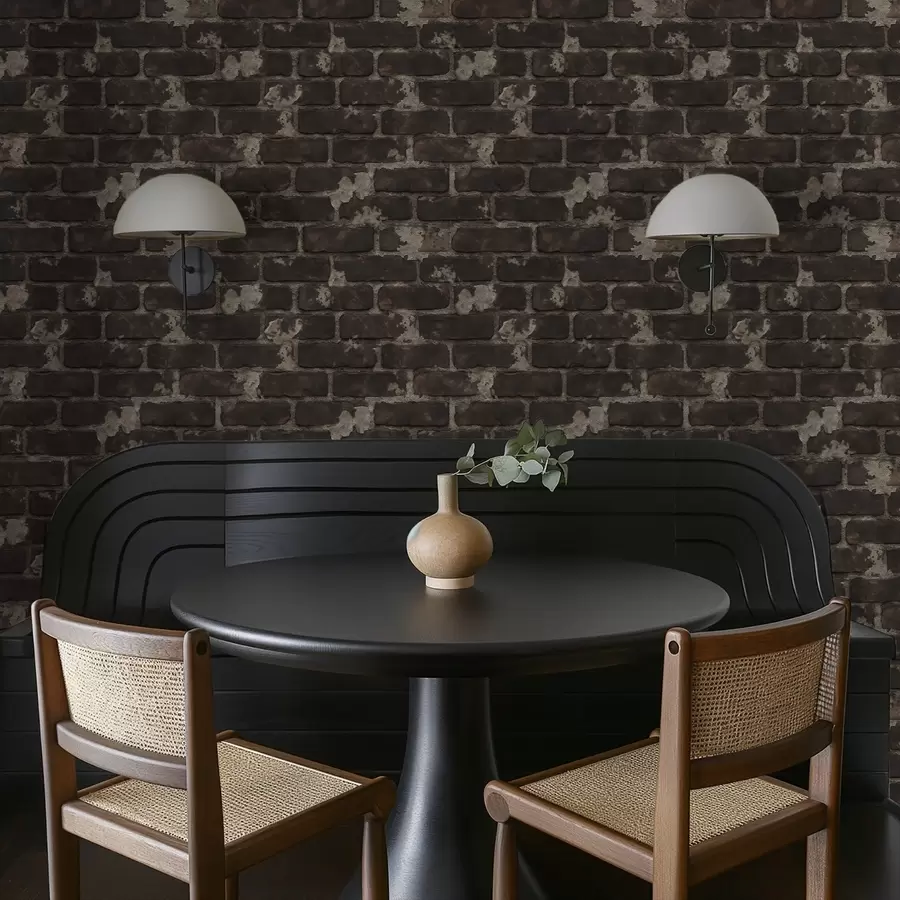 Fototapetai Tamsus senas plytų sienos su nusidėvėjusiais plotais a01030