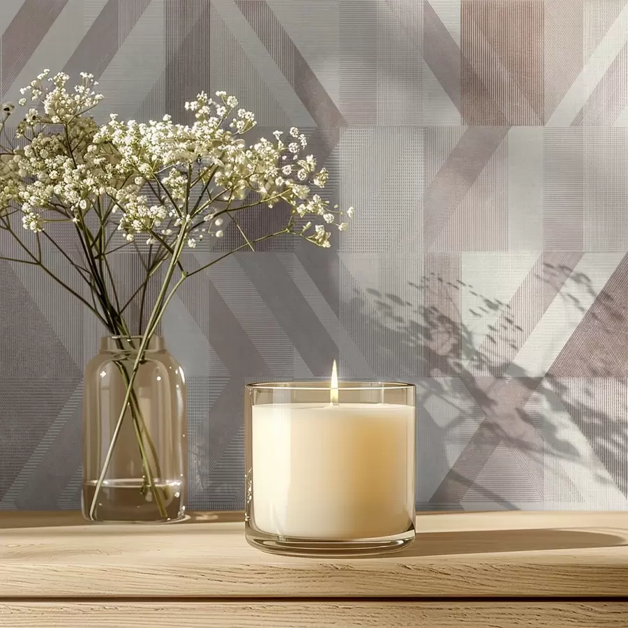 Fototapetai Šiltos geometrinės rodyklės smėlio-smėlio atspalviais a01056v2