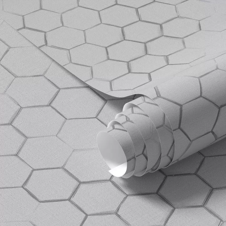 Fototapetai Smulkus šešiakampis tinklelis ant šviesiai pilko tekstūruoto fono a01060