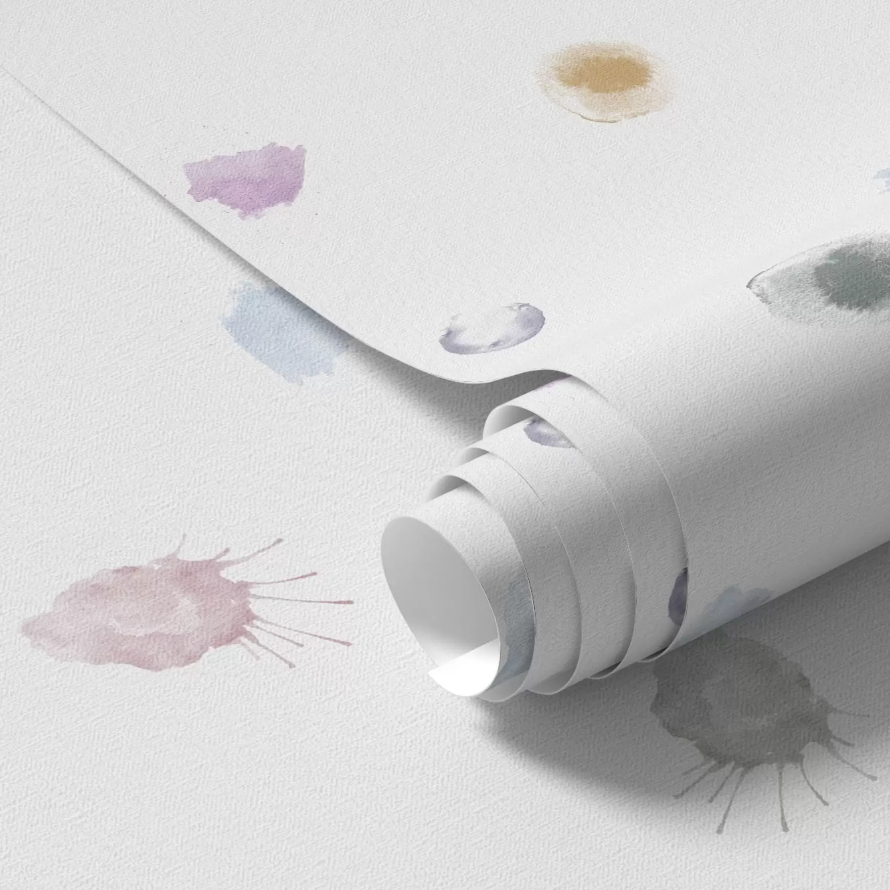 Fototapetai Didelės spalvingos akvarelės dėmės ant balto popieriaus a01062