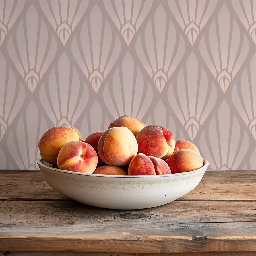 Fototapetai Pudrinis smėlio spalvos Art Deco su švelniais ventiliatoriais a01064v1