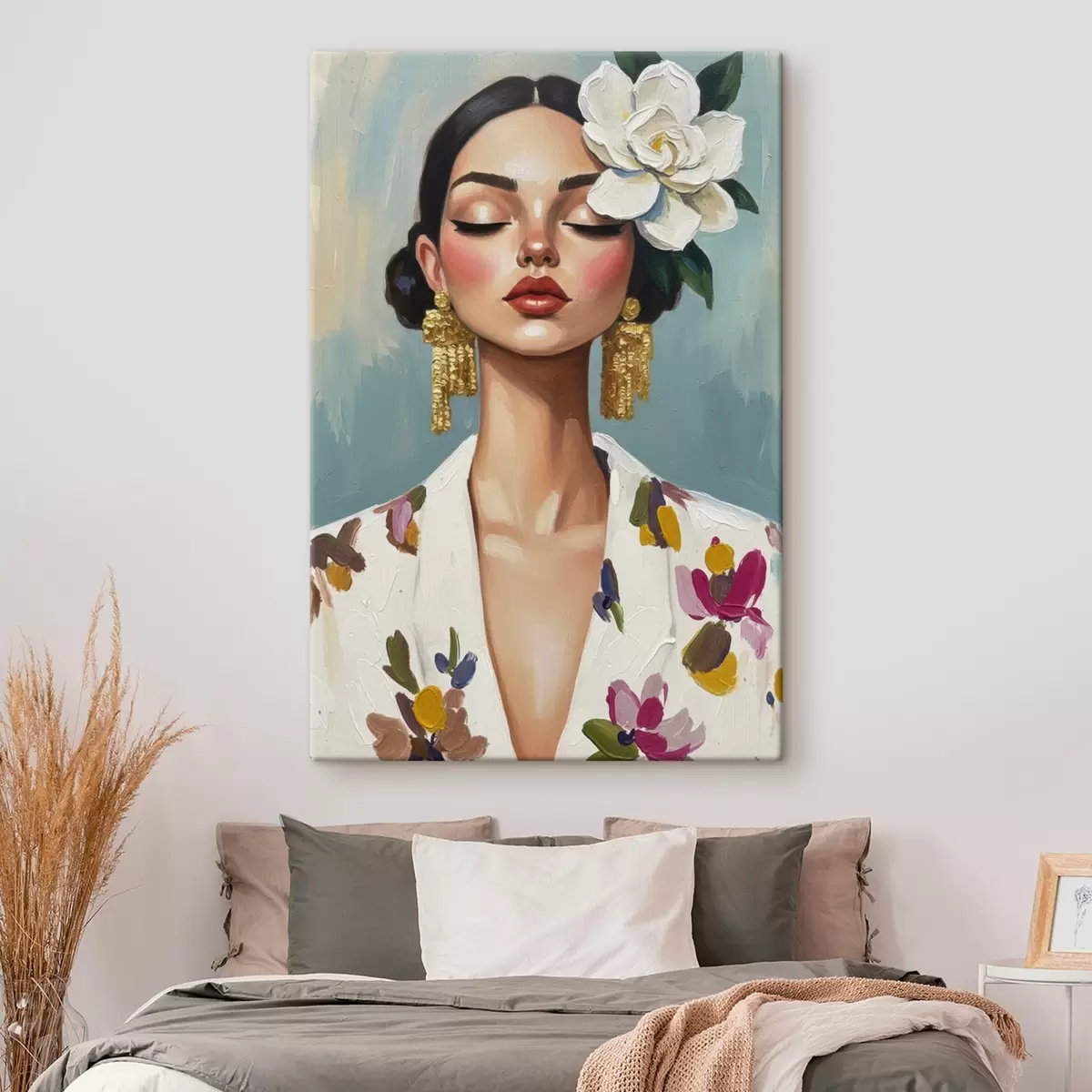 Paveikslėlis Mergina su gėle plaukuose s46852