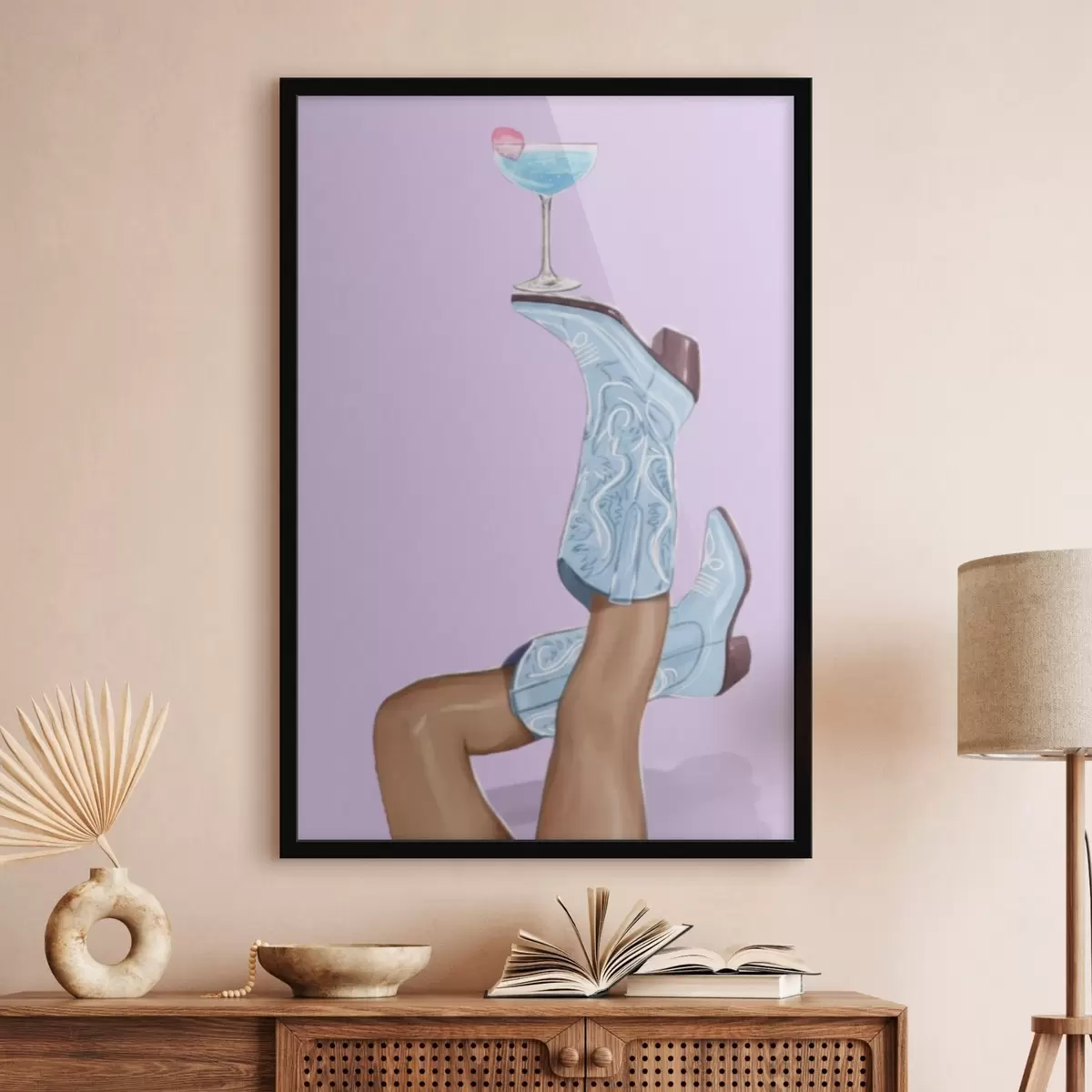 Plakatas Mėlyni batai su stiklu f46845