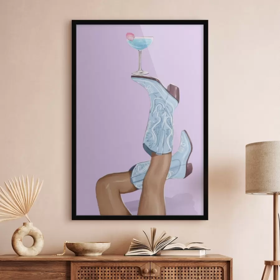 Fototapetai Mėlyni batai su stiklu f46845