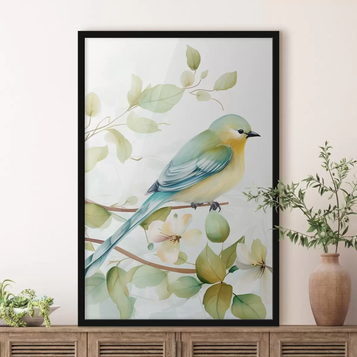 Plakatas Titmouse ant šakos f46891