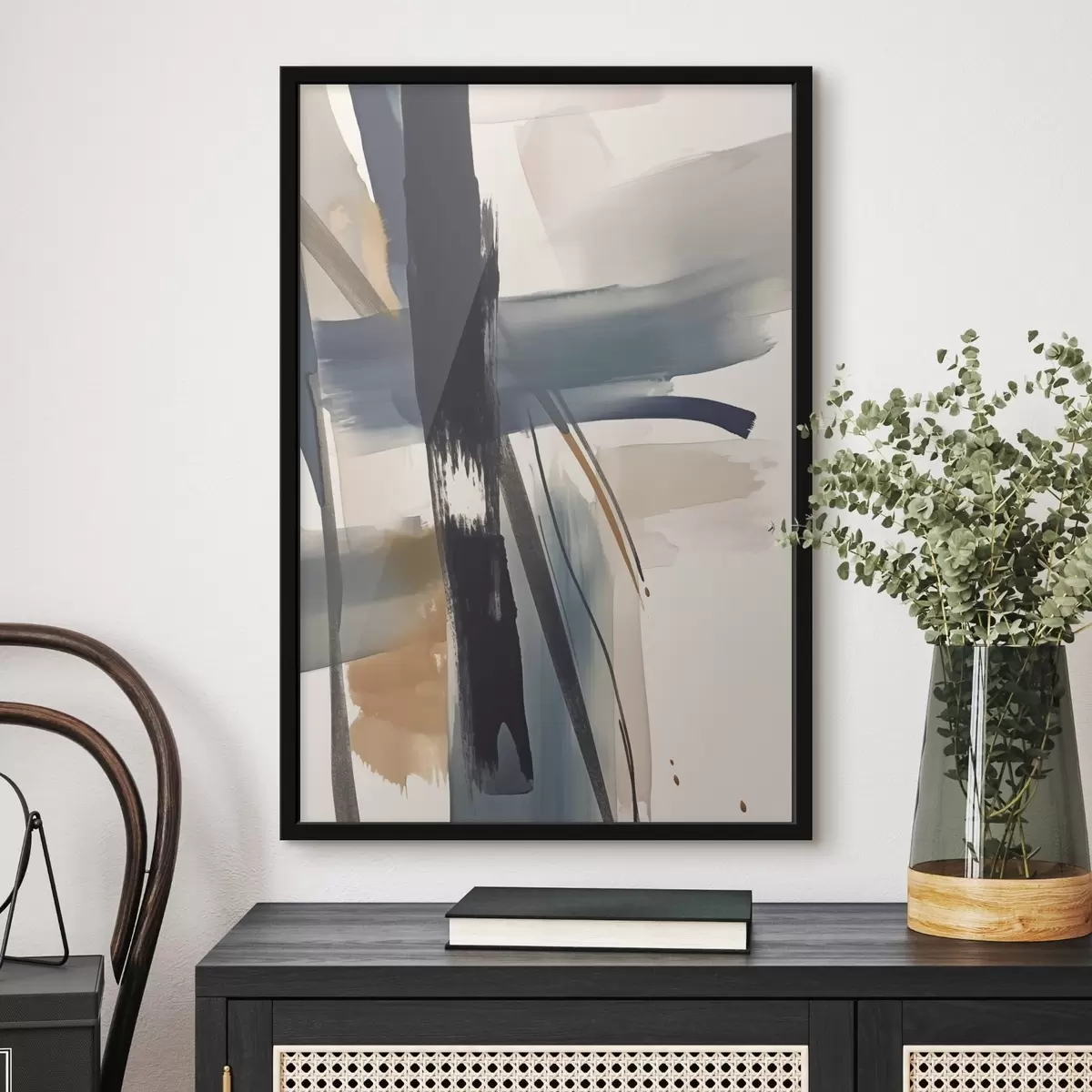 Plakatas Abstraktaus teptuko potėpio imitacija f46908