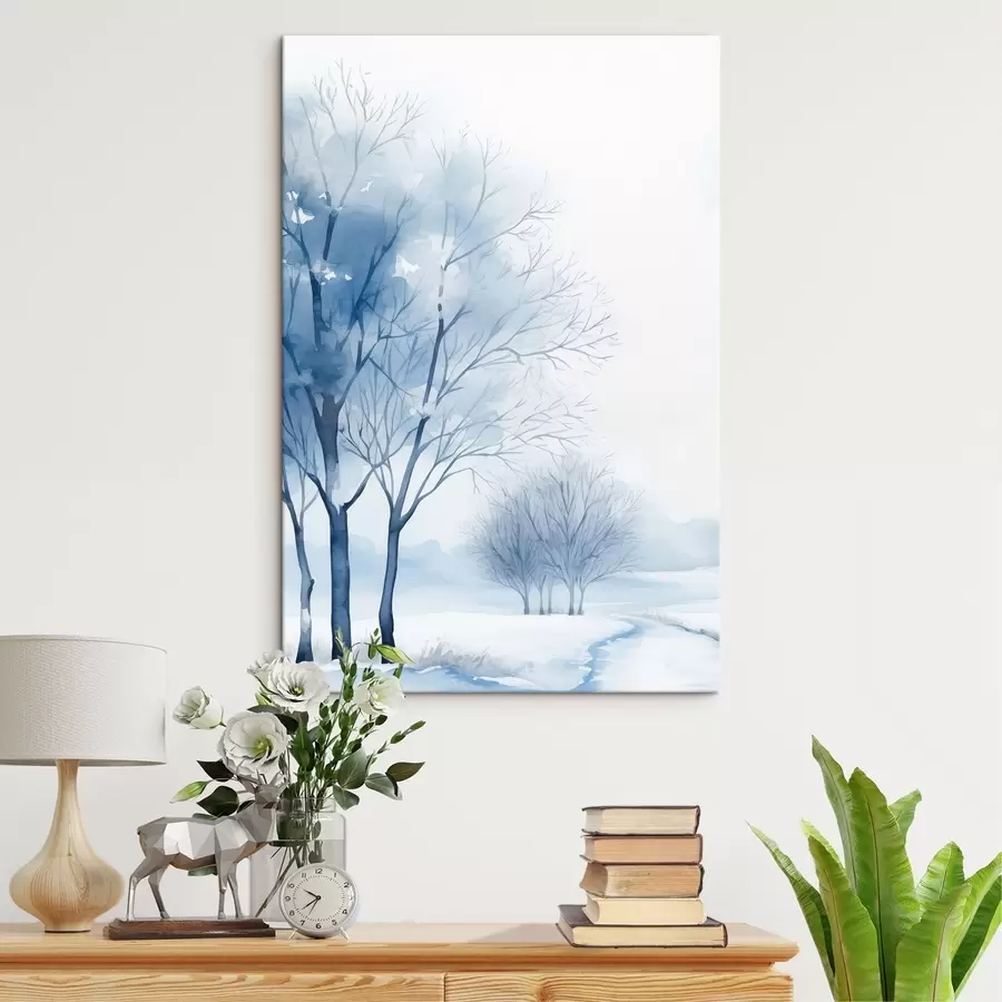 Paveikslėlis Sniegu padengti medžiai miške s46965