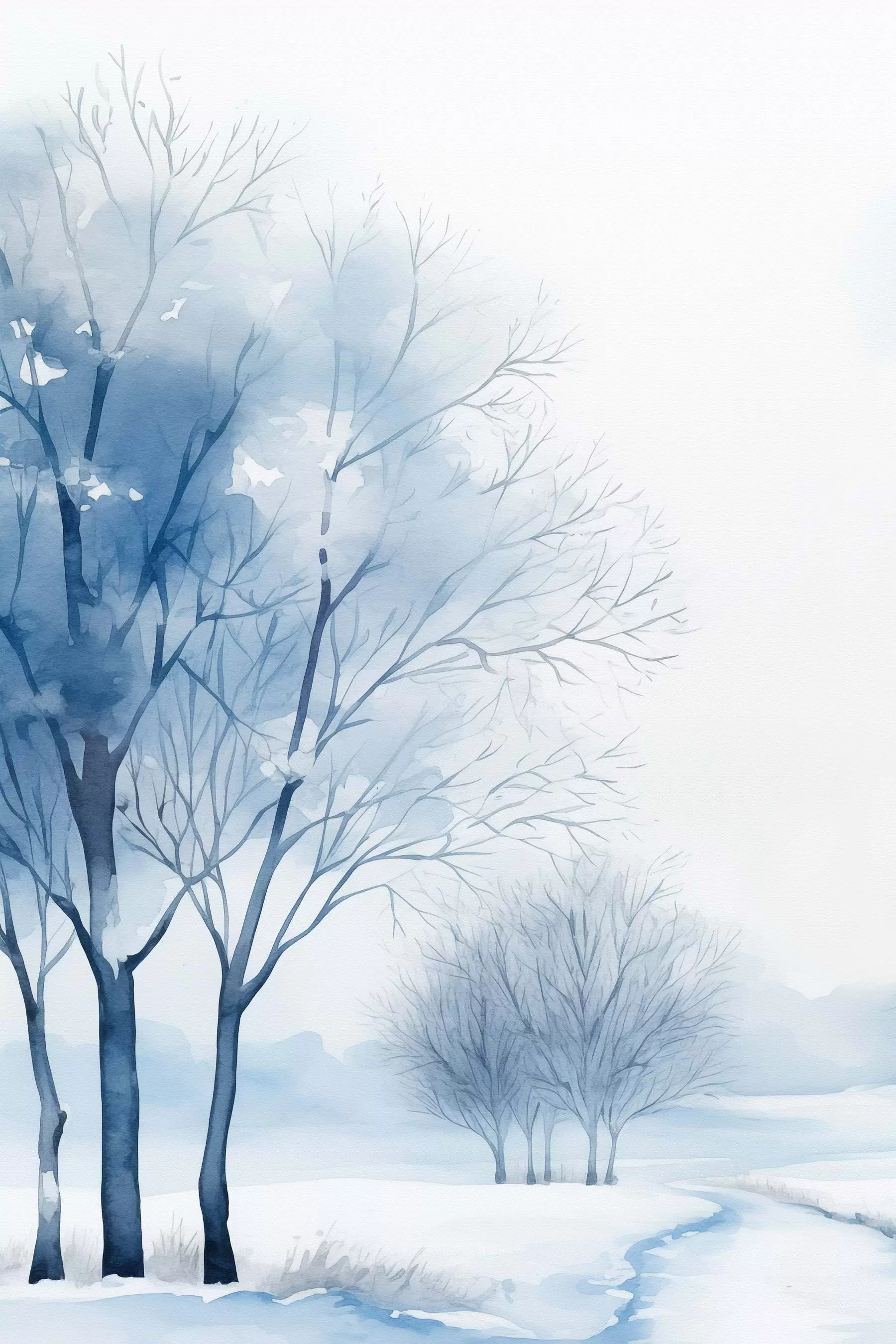 Fototapetai Sniegu padengti medžiai miške f46965