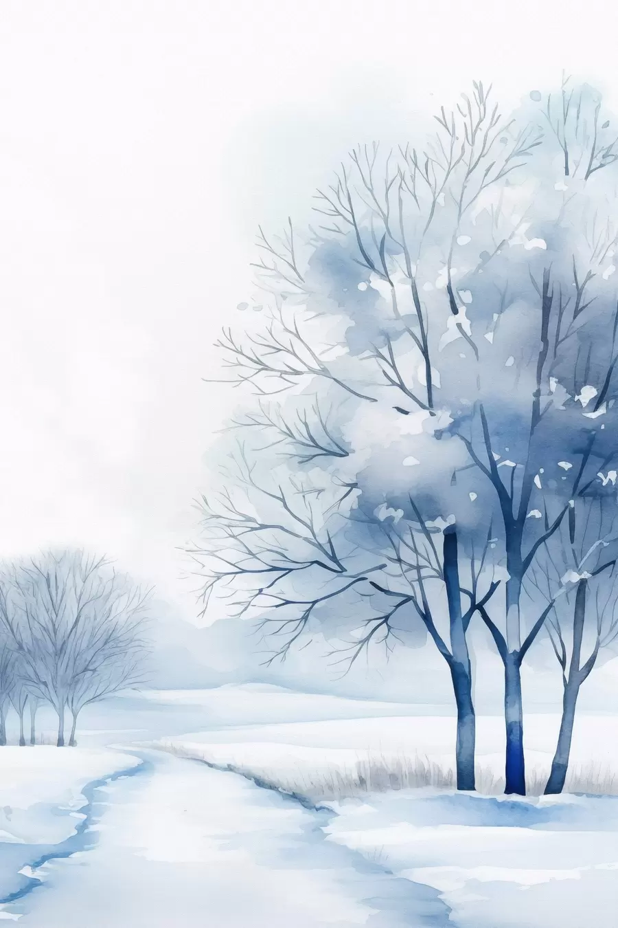 Fototapetai Medžiai žiemos sode f46967