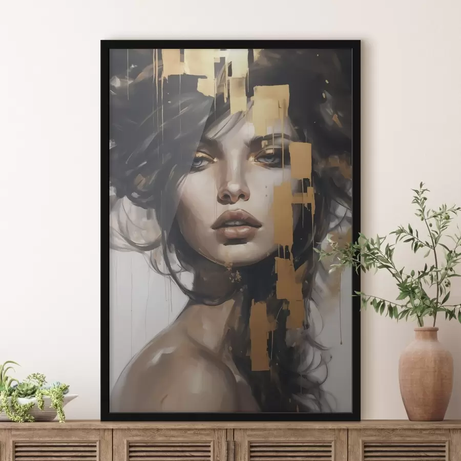 Fototapetai Abstraktus merginos portretas f46919