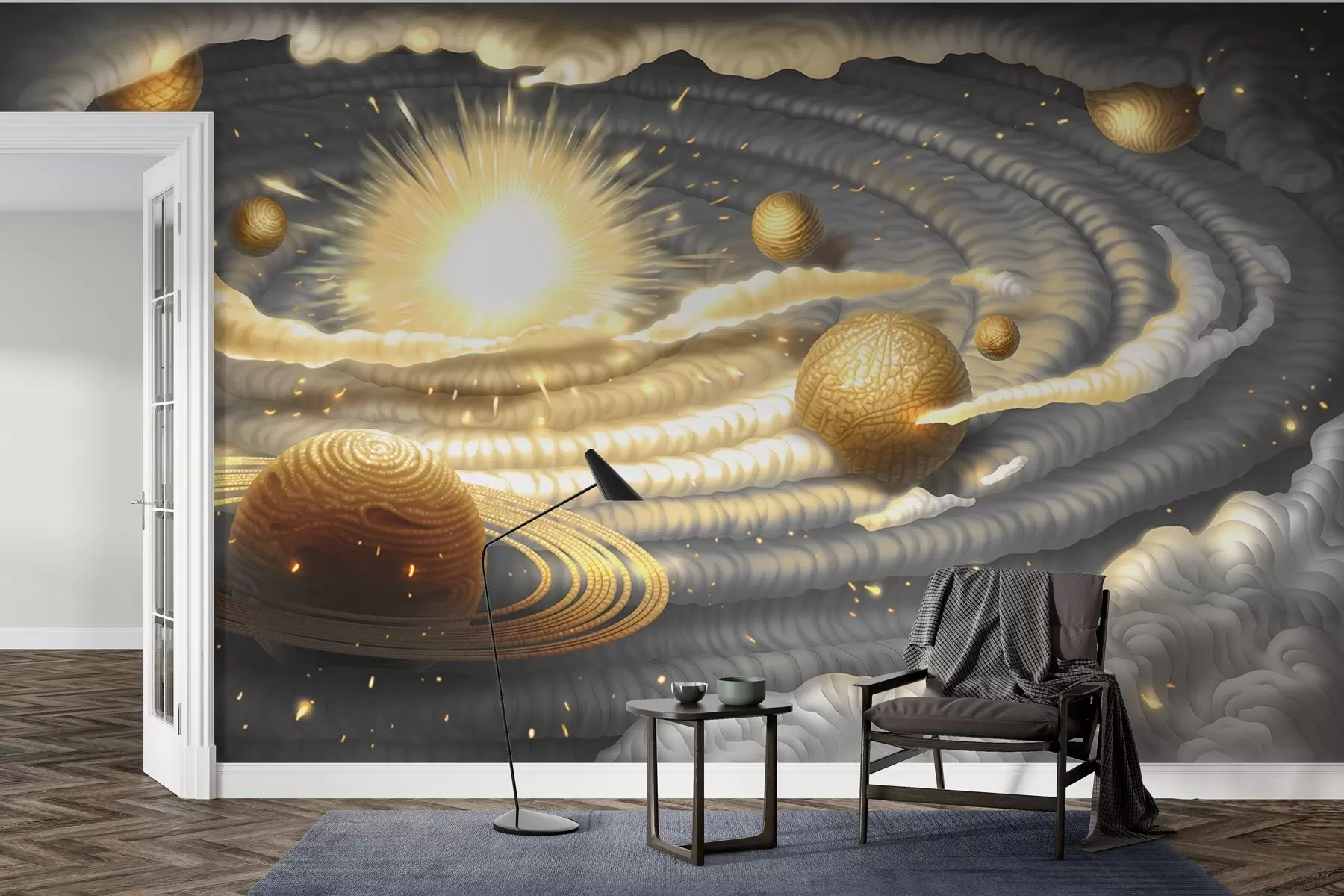 Fototapetai Kosminis dangaus kūnų šokis w01967