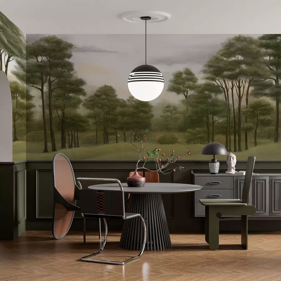 Fototapetai Ramioji miško peizažas švelniomis spalvomis w02193