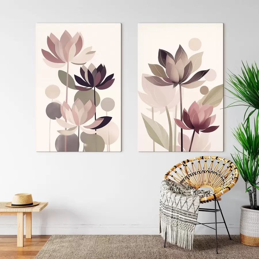 Paveikslėlis Abstrakčios lotoso gėlės m01110