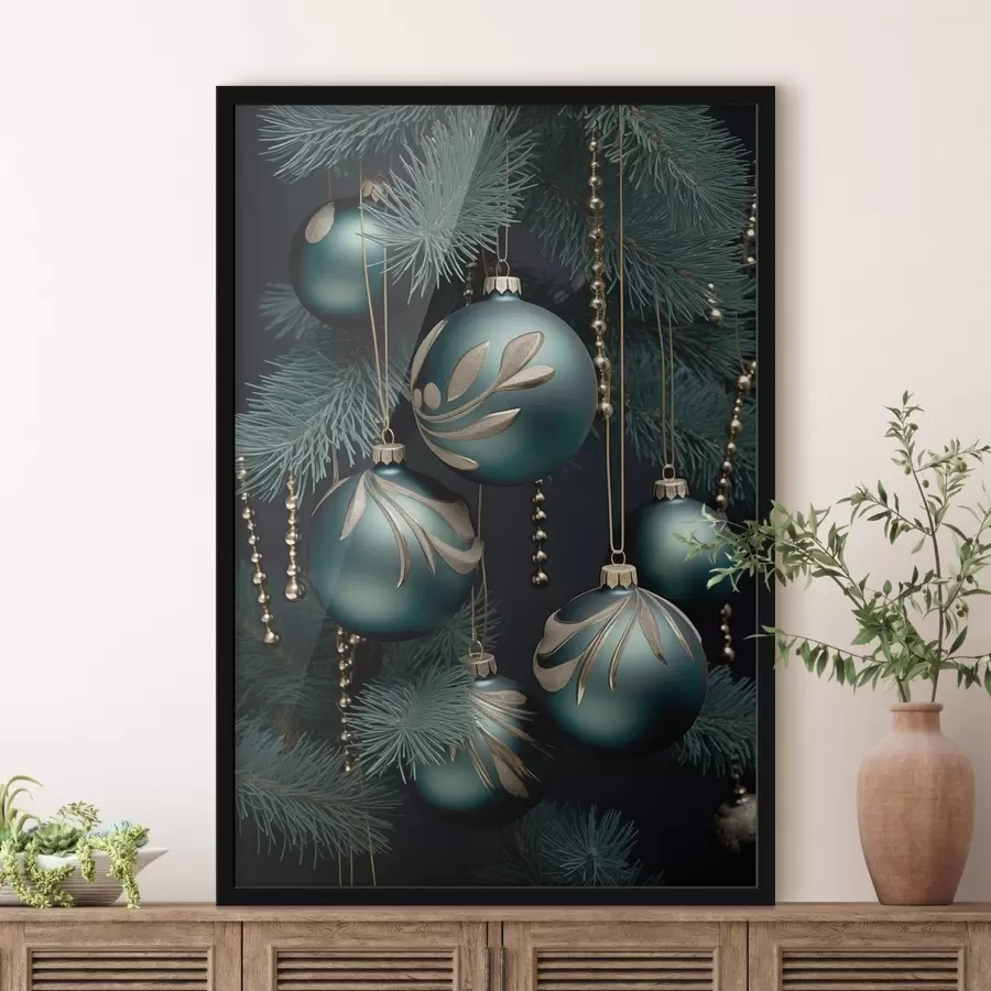 Fototapetai Naujųjų metų dekoracijos ant eglutės f46979