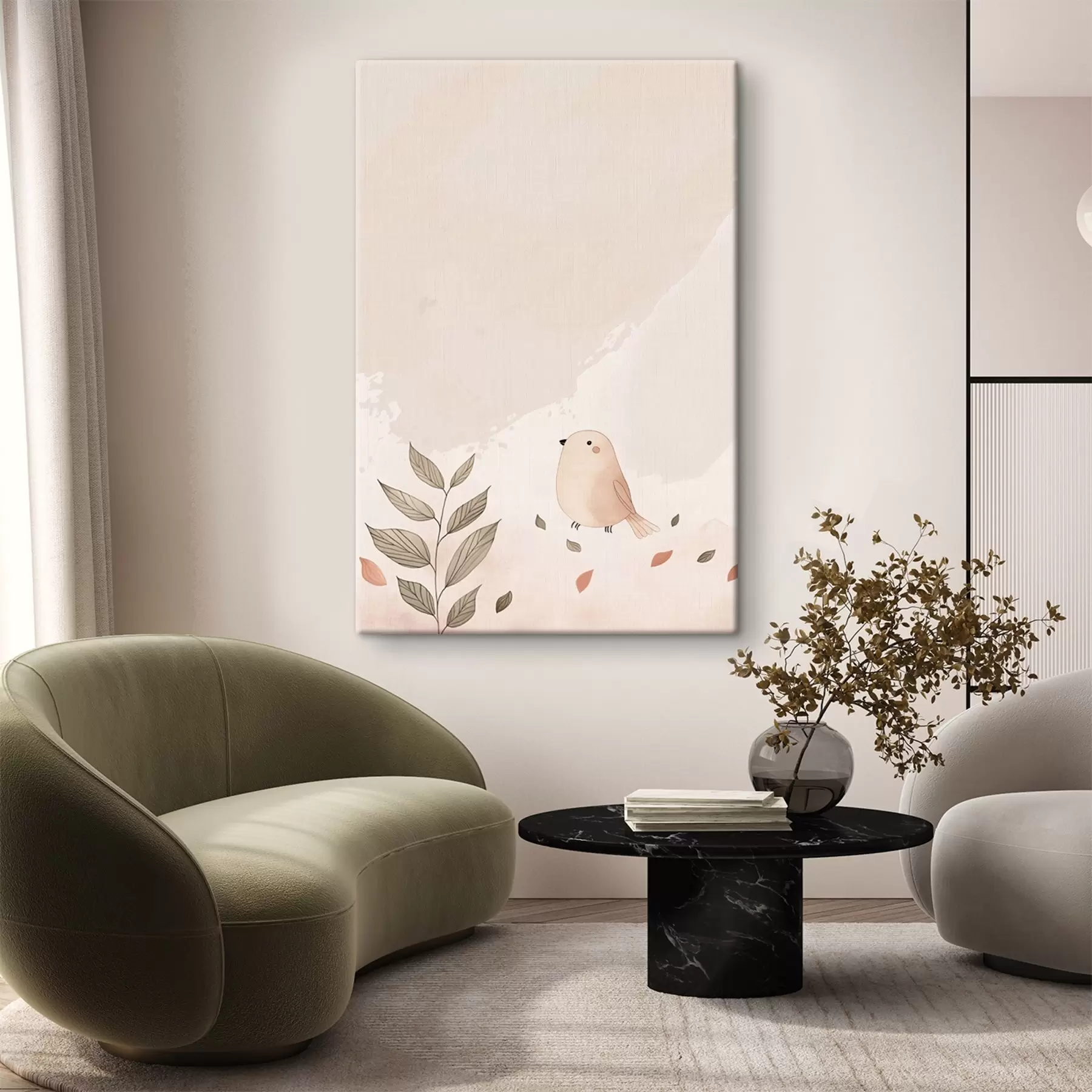 Paveikslėlis Paukštis ir lapai s47063